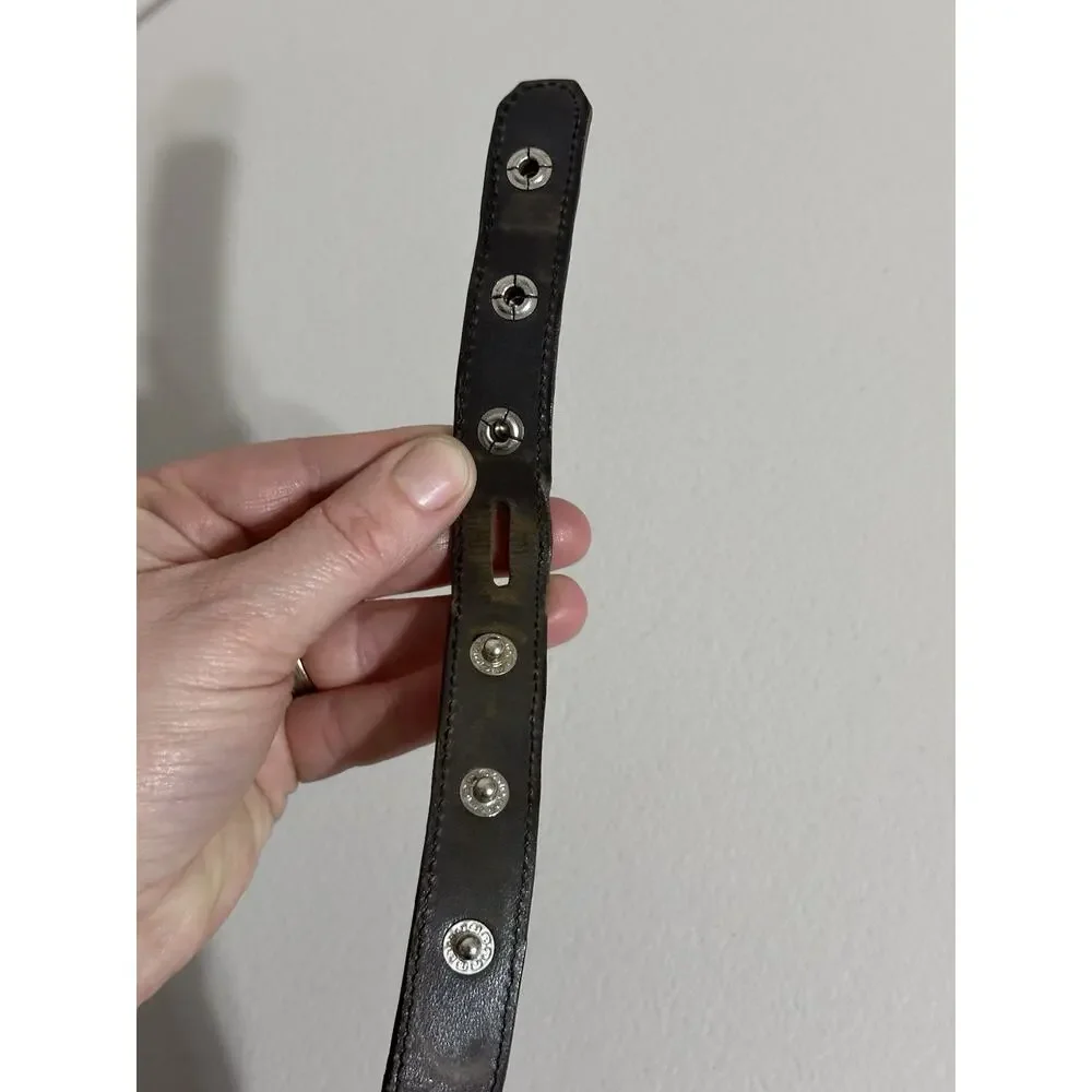 Sherrill Kleinberg Brown American Alligator Women’s Belt SZ 34 No Buckle